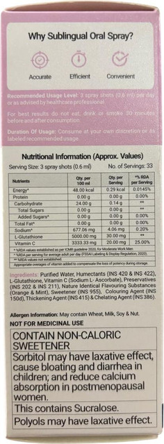 glutathione nutrition elements spray Vitonnix Glutathione Sublingual Oral Spray Price in India