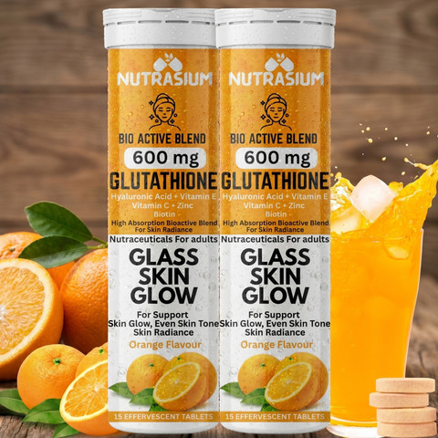 glutathione 600 mg tablet NUTRASIUM Glutathione 600 mg with Vitamin C & Hyaluronic acid For Skin  Brightening & Glow Price in India