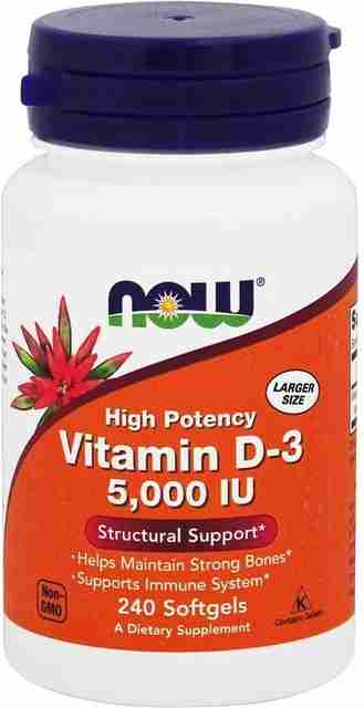 now Vitamin D3 5000 IU 240 softgels Price in India Buy now