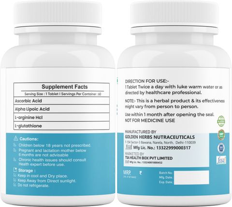 l glutathione tablet uses CaptainFitness L-Glutathione Tablets with Vitamin C-Pack-2-60 Tab#13 Customers pickup order 👌 healthy_snack Treatment Supply:90 mL (3 Bottles) — Approx. 120 Days | Continuity of Use