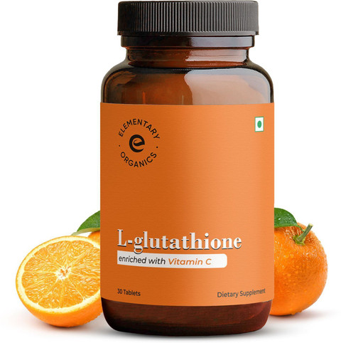 Elementary Organics L-Glutathione Supplement with Vitamin C for Youthful &  Glowing Skin Price in India - Buy Elementary Organics L-Glutathione  Supplement with Vitamin C for Youthful & Glowing Skin online at Flipkart.com