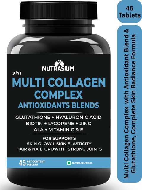 NUTRASIUM Multi Collagen with Glutathione & Biotin For Skin Hair & Nail Price in India