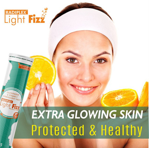Radiplex Light Fizz 600 mg Glutathione & 1000 mg Vitamin C Effervescent  Price in India