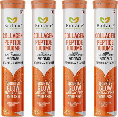 collagen peptides glutathione Biotane 1000mg + | Skin Hair Nail Joint | 60 Tabs (4 Pack) Price in India - Buy Biotane Collagen Peptides 1000mg + Glutathione | Skin Hair Nail Joint Dihexa 15mg Vial Spec, Collection_Diet Bariatric Supplements Size:50GM