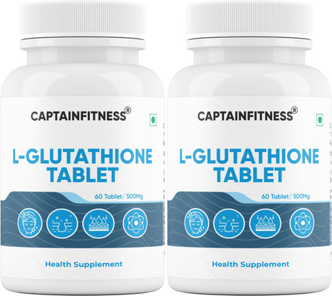 how much glutathione tablets to take for skin whitening CaptainFitness L-Glutathione Tablet For Glowing Skin-Reduce Pigmentation  For Men & Women|039| Price in India