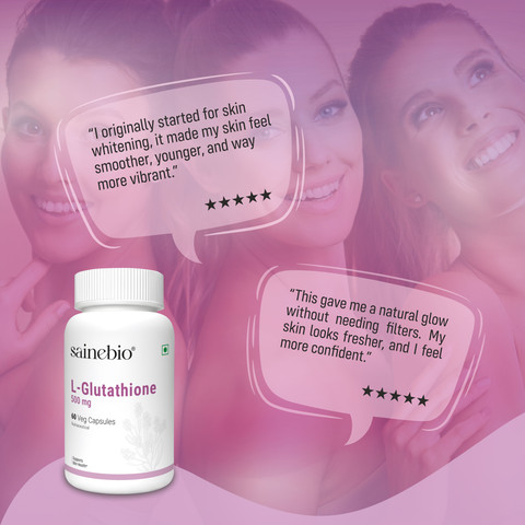 SAINEBIO L-Glutathione 500 mg with Vitamin C, E, Hyaluronic Acid, ALA Price  in India