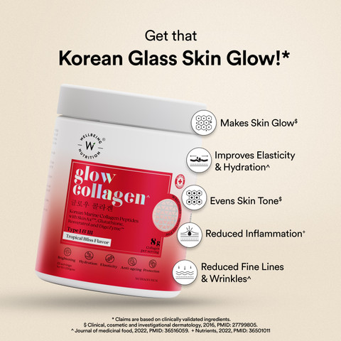 glutathione patch Wellbeing Nutrition Glow Collagen with Glutathione | Marine Collagen  Supplements for Women & Men Price in India - Buy Wellbeing Nutrition Glow  Collagen with Glutathione