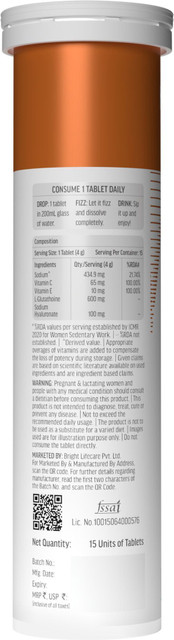 HEALTHKART hk vitals Glutathione Skin Glow Effervescent Tablets With Mixed  Flavor Price in India