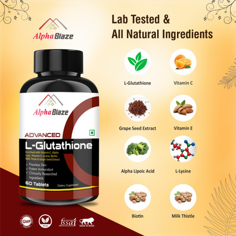 l glutathione and milk thistle Glutathione 500 mg, With Milk Thistle Extract & Alpha Lipoic Acid, Fre main image 1