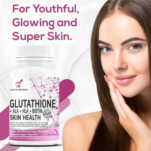 GOA NUTRITIONS Glutathione Tablets For Skin For Women To Support Skin  Health. -60 Tablet Price in India