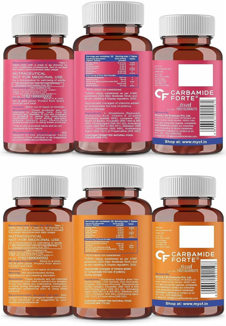 CARBAMIDE FORTE L Glutathione Tablets with Vitamin C from Amla Extract  Combo for Skin Price in India