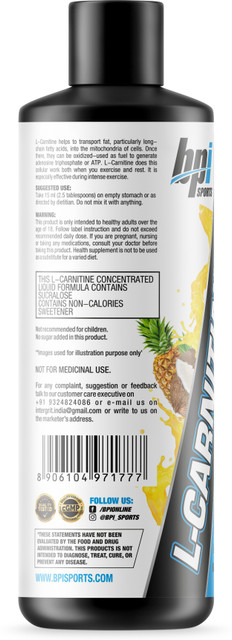 BPI Sports Liquid Carnitine - Pina Colada Splash (450ml) Price in India -  Buy BPI Sports Liquid Carnitine