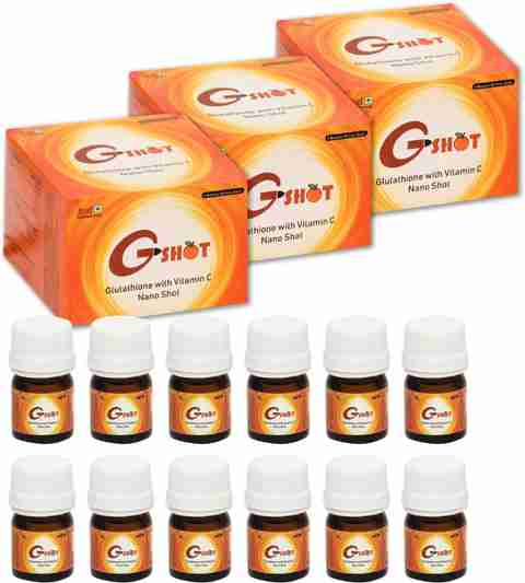 G Shot Glutathione + Vitamin C Oral Nano Shot Price in India