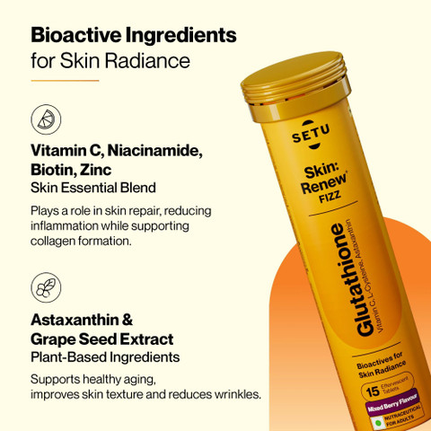 SETU Skin Renew Glutathione 500mg Tablets with Vitamin C Mixed Berry Flavour Price in India - Buy SETU Skin Renew Glutathione 500mg Tablets with Vitamin C Mixed Berry Flavour online at Flipkart.com SETU Skin Renew Glutathione 500mg Tablets with Vitamin C Mixed Berry Flavour Price in India - Buy SETU Skin Renew Glutathione 500mg Tablets with Vitamin C Mixed Berry Flavour online at Flipkart.com