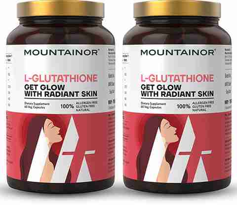 mountainor l glutathione 1000mg Mountainor L Glutathione 1000mg for Healthy, Brightening & Radiant Skin Men  & Women Price in India