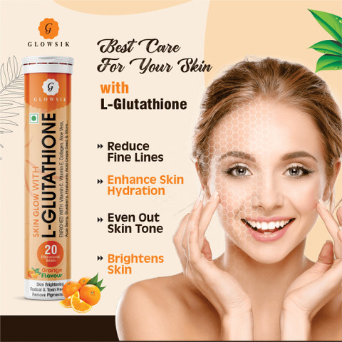 G GLOWSIK Glutathione Skin Glow 80 Effervescent Tablet Healthy Glowing skin  with collagen Price in India - Buy G GLOWSIK Glutathione Skin Glow 80  Effervescent Tablet Healthy Glowing skin with collagen online