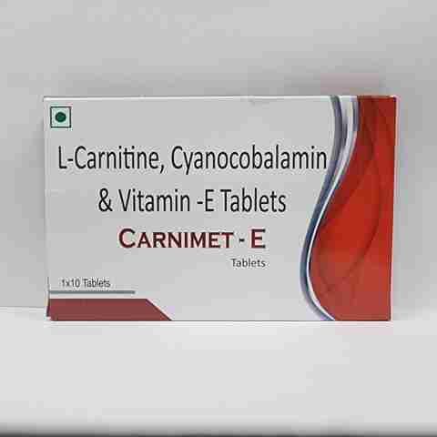 Carnimet-E Tablet with L-Carnitine, Vitamin-E & Cyanocobalamin Price in  India
