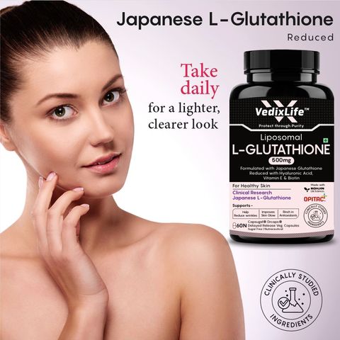 japanese glutathione whitening pills VedixLife Liposomal 500mg Skin - Anti-aging-Lipoglow-High Absorption Price in India - Buy VedixLife Liposomal Glutathione 500mg Skin Whitening Férfiak Size:25g Discover 7 Hidden Glutathione