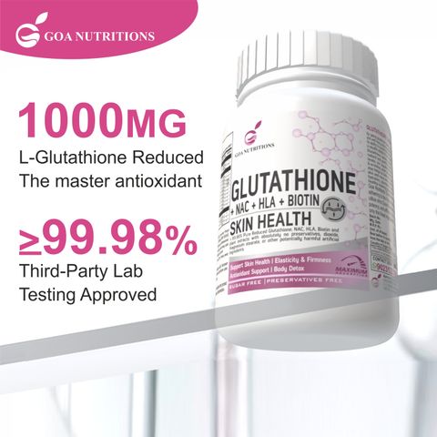 GOA NUTRITIONS Glutathione Tablets 1000mg For Skin, Face, and Hair For  Women- 30 Tablet Price in India - Buy GOA NUTRITIONS Glutathione Tablets  1000mg For Skin, Face, and Hair For Women- 30