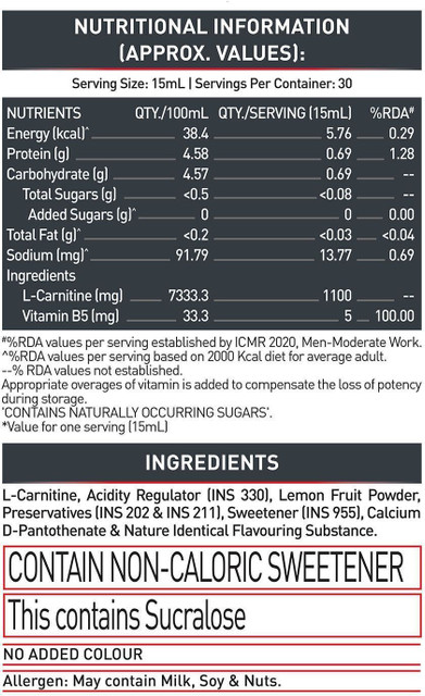 MUSCLEBLAZE Liquid L-Carnitine 1100 mg, Converts Fat into Energy Price in  India - Buy MUSCLEBLAZE Liquid L-Carnitine 1100 mg, Converts Fat into  Energy online at Flipkart.com