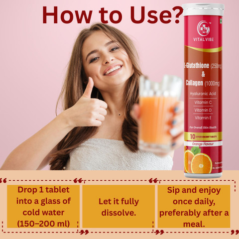 VITAL VIBE Collagen 1000mg with Glutathione Tablets | Skin Brightening, Anti-Aging Price in India - Buy VITAL VIBE Collagen 1000mg with Glutathione Tablets | Skin Brightening, Anti-Aging online at Flipkart.com VITAL VIBE Collagen 1000mg with Glutathione Tablets | Skin Brightening, Anti-Aging Price in India - Buy VITAL VIBE Collagen 1000mg with Glutathione Tablets | Skin Brightening, Anti-Aging online at Flipkart.com