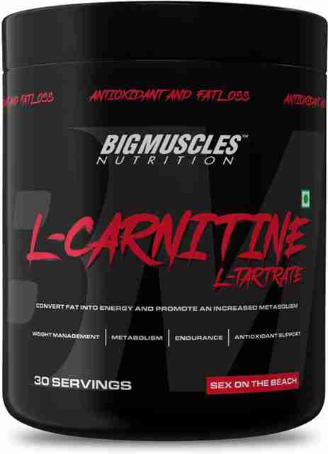 BIGMUSCLES NUTRITION L-Carnitine L-Tartrate Powder [30 Servings, Sex On The  Beach] | 1900 mg Price in India - Buy BIGMUSCLES NUTRITION L-Carnitine L-Tartrate  Powder [30 Servings, Sex On The Beach] | 1900