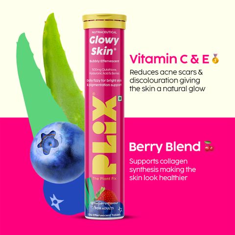 The Plant Fix Plix Glutathione Skin Glow Effervescent Tablet 500mg for  Clear & Youthful Skin Price in India