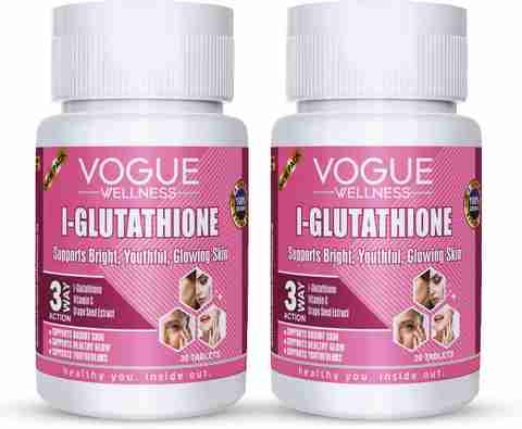 glutathione supplements price in pakistan VOGUE WELLNESS l Glutathione Vitamin C Tablet For Radiance Skin Whitening,  Reduced Pigmentation Price in India