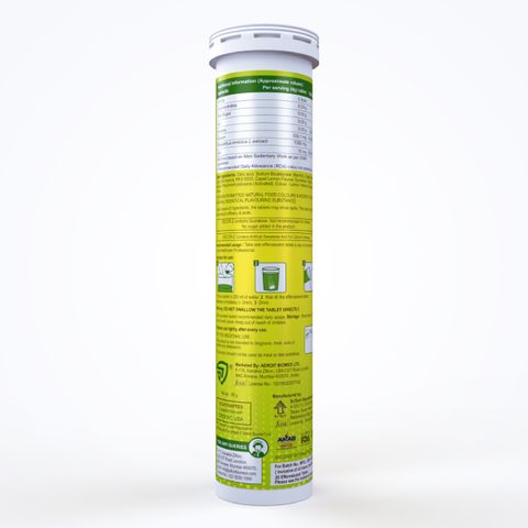 ESCOR-Z Effervescent Vitamin C,Lime and Lemon Flavour,Pack of 2 Price in India