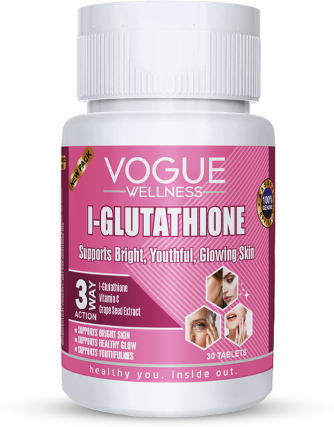 Vogue Wellness L Glutathione Vitamin C Tablet For Glowing Skin & Reduce  Pigmentation Price in India - Buy Vogue Wellness L Glutathione Vitamin C  Tablet For Glowing Skin & Reduce Pigmentation online