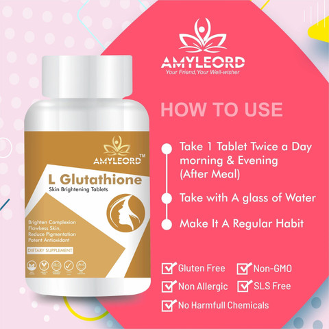 Amyleord L-Glutathione Tablet with Vitamin C&E, Biotin, Grape Seed Extract for Skin Glow Price in India - Buy Amyleord L-Glutathione Tablet with Vitamin C&E, Biotin, Grape Seed Extract for Skin Glow online Amyleord L-Glutathione Tablet with Vitamin C&E, Biotin, Grape Seed Extract for Skin Glow Price in India - Buy Amyleord L-Glutathione Tablet with Vitamin C&E, Biotin, Grape Seed Extract for Skin Glow online