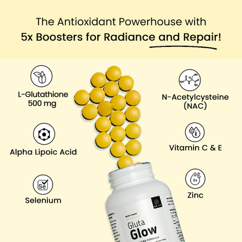 nac selenium glutathione Dr.Su Gluta Glow | 500mg L Glutathione + Vit C, E, Zinc, Selenium, NAC - 60  Capsules Price in India - Buy Dr.Su Gluta Glow