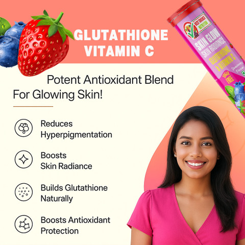 BEST CHOICE NUTRITION Glutathione & Vitamin C Skin Glow Effervescent Tablet  for Clear & Youthful Skin Price in India