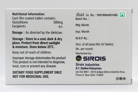 GENFORD Glutirois L-Glutathione 500 Mg Tablets Skin Whitening Pack of 1 Price in India - Buy GENFORD Glutirois L-Glutathione 500 Mg Tablets Skin Whitening Pack of 1 online at Flipkart.com GENFORD Glutirois L-Glutathione 500 Mg Tablets Skin Whitening Pack of 1 Price in India - Buy GENFORD Glutirois L-Glutathione 500 Mg Tablets Skin Whitening Pack of 1 online at Flipkart.com