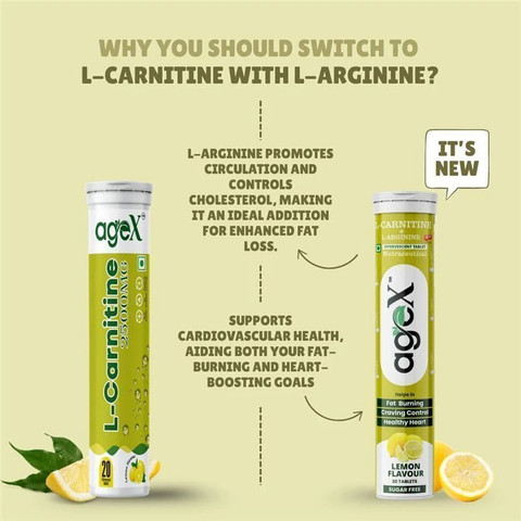 AGE-X L-Carnitine 500mg + L-Arginine 3000mg Effervescent Tablet |  Sugar-Free | Lemon Price in India - Buy AGE-X L-Carnitine 500mg + L-Arginine  3000mg Effervescent Tablet | Sugar-Free | Lemon online at Flipkart.com