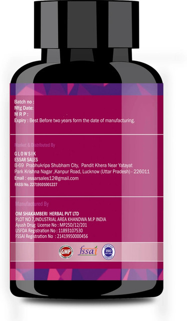 glutathione grape seed & vitamin c G GLOWSIK L-Glutathione with Vitamin C& E,GrapeSeed,for skin glow ,  anti-oxidant -60 CAP Price in India