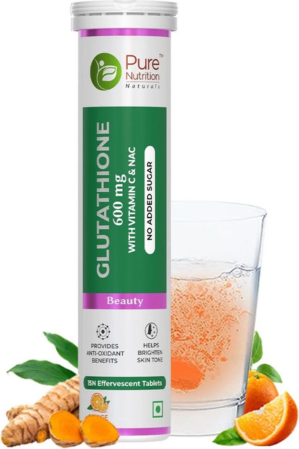 glutathione effervescent tablets benefits Pure Nutrition Glutathione 600mg + Vitamin C & Saffron | Skin Glow &  Radiance 15 Effervescent Price in India - Buy Pure Nutrition Glutathione  600mg + Vitamin C & Saffron