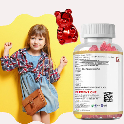 ELEMENT ONE Junior Omega 3 Fish Oil Gummies Epa Dha for Kids