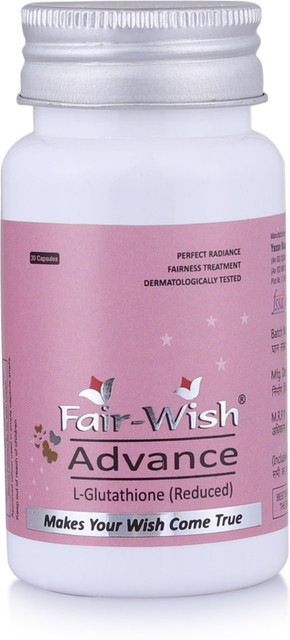 glutathione tablets for fair skin FAIR WISH ADVANCE L Glutathione Tablets for Glowing & Fair Skin Price in  India