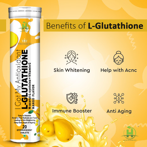 Healthy Nutrition L-Glutathione 600mg With Mango Flavour | For Glowing Skin Price in India - Buy Healthy Nutrition L-Glutathione 600mg With Mango Flavour