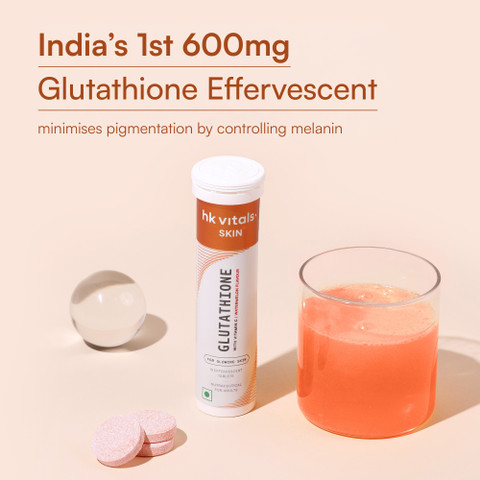 hk vitals Glutathione Skin Glow Effervescent with Vitamin C & E, Watermelon Price in India
