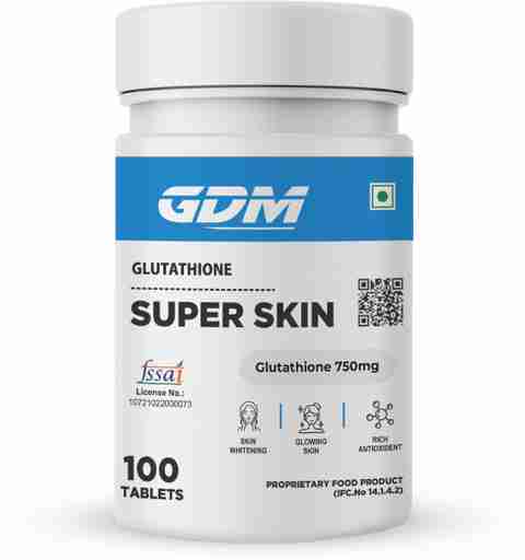 glutathione 750 gdm nutraceuticals llp SUPER SKIN - 750 mg Glutathione Tablets to Protect  skin & reduce dark spot Price in India - Buy gdm nutraceuticals llp SUPER  SKIN