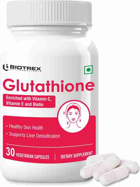 BIOTREX NUTRACEUTICALS Glutathione With Vitamin C & E, Biotin, Grape Seed,  ALA, L-Lysine, Skin Health Price in India