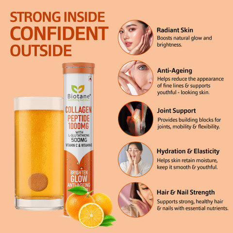Biotane Collagen Peptides 1000mg + Glutathione | Skin Hair Nail Joint | 90 Tabs (6 Pack) Price in India - Buy Biotane Collagen Peptides 1000mg + Glutathione | Skin Hair Nail Joint | 90 Tabs (6 Pack) online at Flipkart.com Biotane Collagen Peptides 1000mg + Glutathione | Skin Hair Nail Joint | 90 Tabs (6 Pack) Price in India - Buy Biotane Collagen Peptides 1000mg + Glutathione | Skin Hair Nail Joint | 90 Tabs (6 Pack) online at Flipkart.com