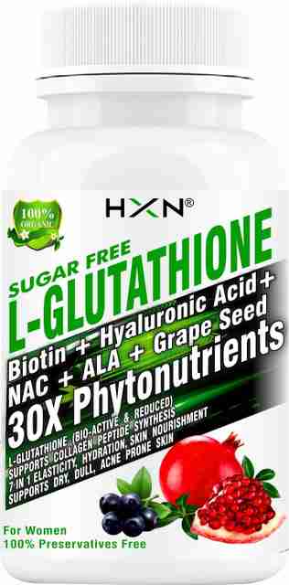 hxn Glutathione Tablets Skin Whitening 1000mg To Face Glow &  Wrinkle-Free-60 Tablet Price in India