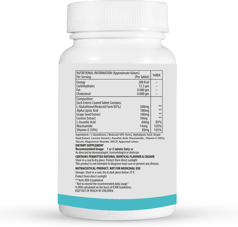 white allure glutathione Glutatione Forte: Supplement of Glutathione, Quercetin and Naringenin main image 1