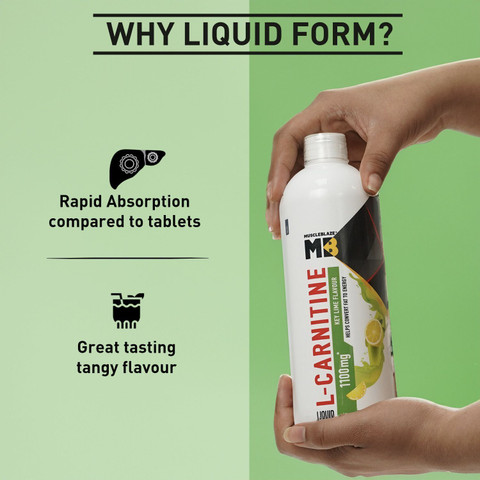 MUSCLEBLAZE Liquid L-Carnitine 1100 mg, Converts Fat into Energy Price in  India