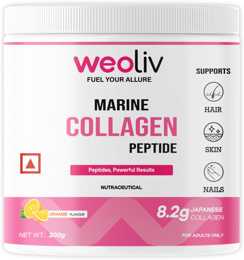 collagen glutathione japan Weoliv Japanese Marine Beauty Collagen with Glutathione, Supports Hair, Skin & Nails Price in India