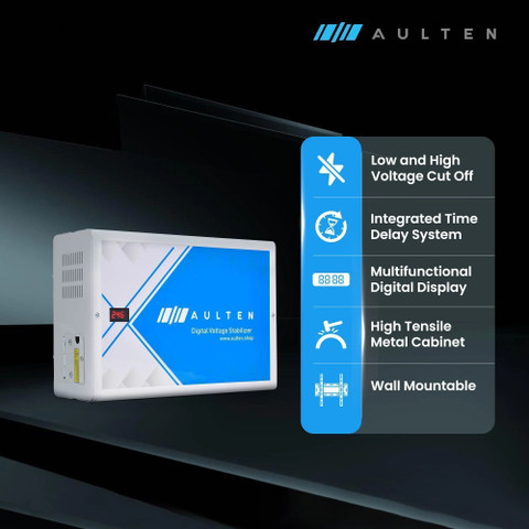 Aulten 5 KVA 130V-290V Digital Voltage Stabilizer for upto 2 ton