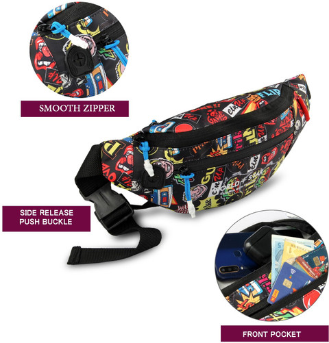 Worldstar Handy Hiking Zip Pouch Document Money Phone Belt Sport Bag Waist  Bag for Men Women,Stylish Chest,Fanny Pouch,Belt Sport Bag Hiking,Trekking